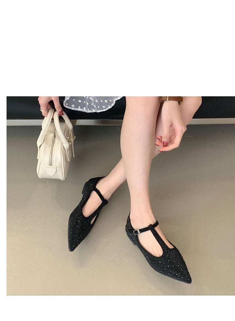 French Style Niche Fdiamond Soft Sole Flat Sole Single Shoe  - Image 4