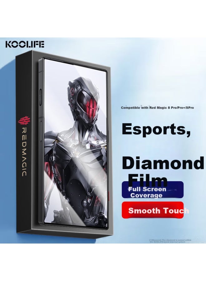 Koolife Tempered Glass Screen Protector For Nubia Red Magic 8 Pro/8 Pro+ And Red Magic 8S Pro, Full Coverage Gaming Film, High Definition Anti-Drop Glass Film