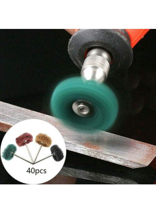 SWISSO SWISSO 40 Pack 1 inch Abrasive Wheel Buffing Polishing Wheel Set For Dremel Rotary Tool 25mm  - Image 2