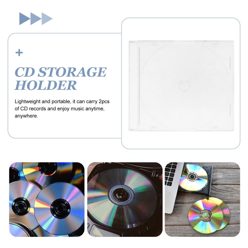 2 Pack Acrylic CD DVD Storage Box With 5mm Frosted Bottom For Home And Car Disc Organization - Image 4