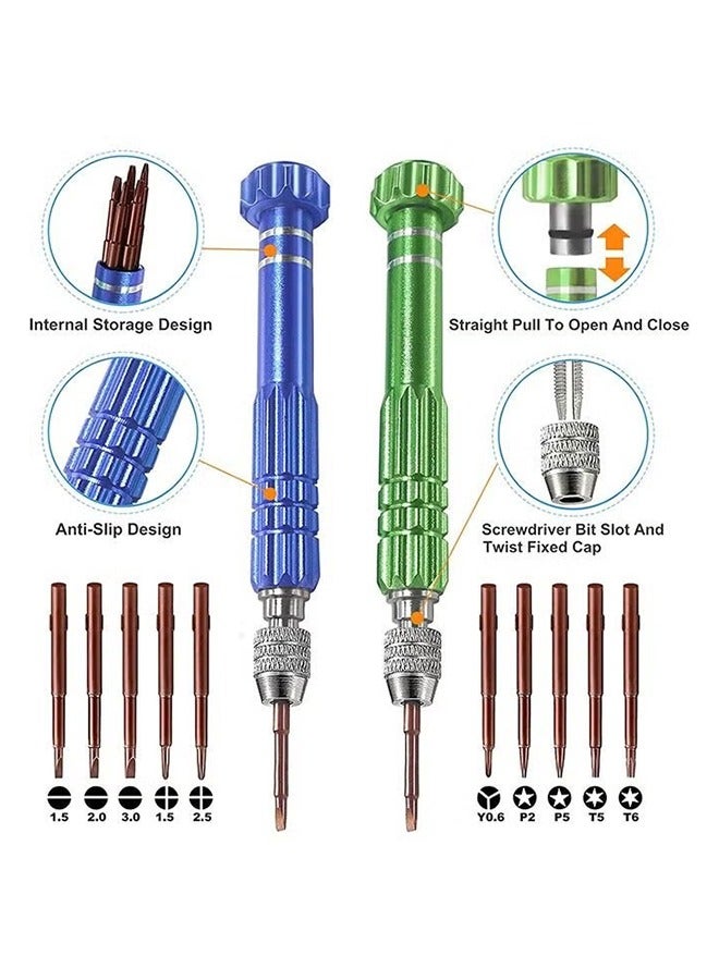 HY Eyeglass Repair Kit with 10 Magnetic Screwdriver Tips, Multifunctional Eye Glass Repairing Kit for Eyeglass Sunglass Watch Phone Laptop Jewelry Electronic - Image 4