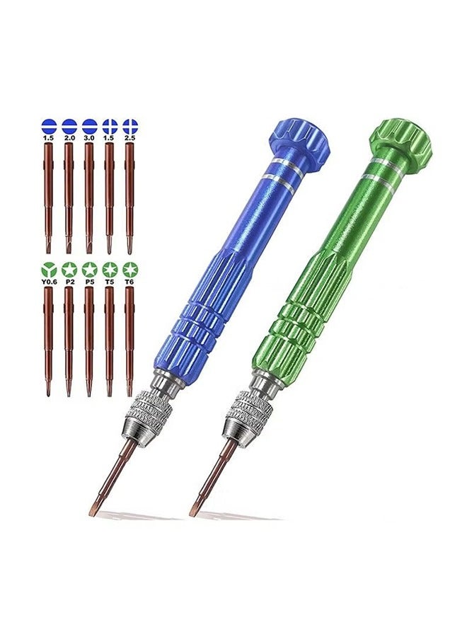 HY Eyeglass Repair Kit with 10 Magnetic Screwdriver Tips, Multifunctional Eye Glass Repairing Kit for Eyeglass Sunglass Watch Phone Laptop Jewelry Electronic - Image 1