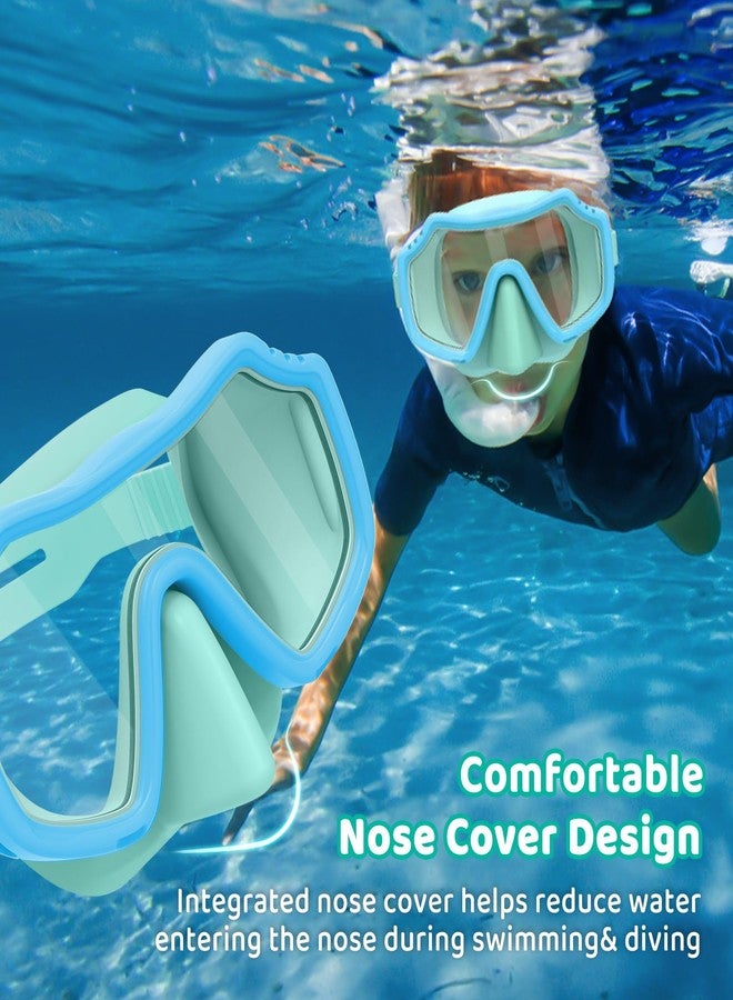 Vvinca 2 Pack Kids Swim Goggles with Nose Cover for Boys Girls 3-15, Anti Fog Diving Mask with Shatterproof Safety Lens for Toddler, Waterproof Swimming Goggles Value Set for Beach & Pool Beach - Image 3