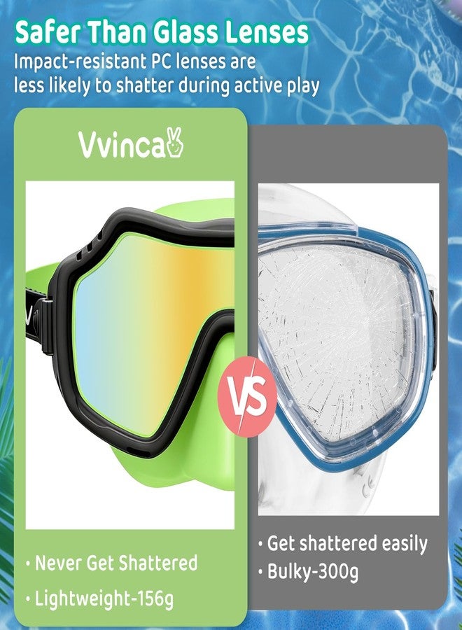 Vvinca 2 Pack Kids Swim Goggles with Nose Cover for Boys Girls 3-15, Anti Fog Diving Mask with Shatterproof Safety Lens for Toddler, Waterproof Swimming Goggles Value Set for Beach & Pool Beach - Image 5