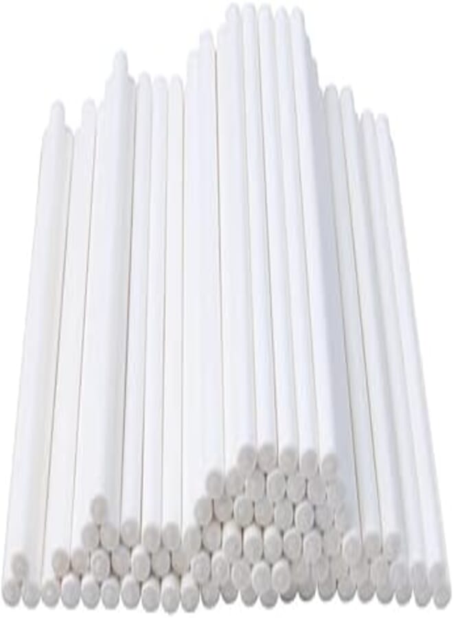 Reusable Strong White Cake Pop Sticks Plastic (100 Counts) sticks 6 inch lolipop stick, royal cake pop sticks, white candy sticks sucker sticks lollipop stick