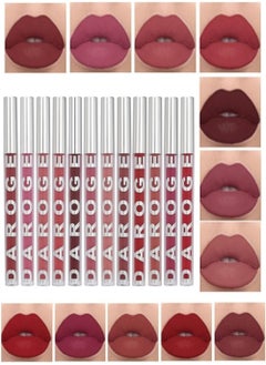 daroge 12-Piece Up To 24H Matte & Intense Lipstick Multicolour  - Image 2