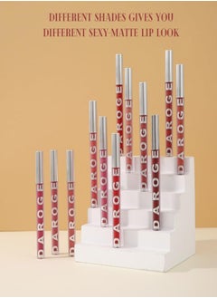 daroge 12-Piece Up To 24H Matte & Intense Lipstick Multicolour  - Image 3