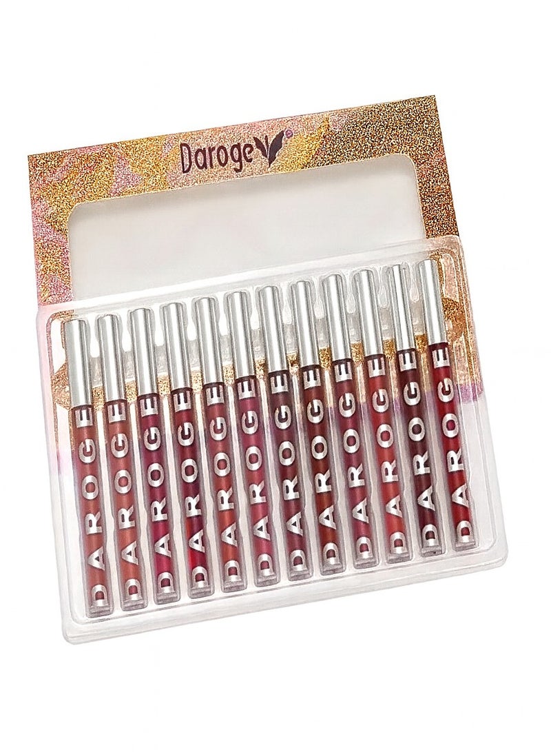 daroge 12-Piece Up To 24H Matte & Intense Lipstick Multicolour - Image 2