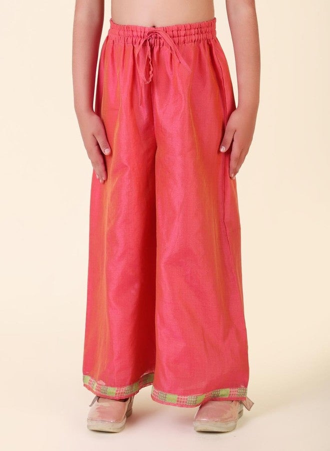 Fabindia Girl's Cotton Silk Printed Regular Kurta Set (1036697LIME_Lime - Image 5