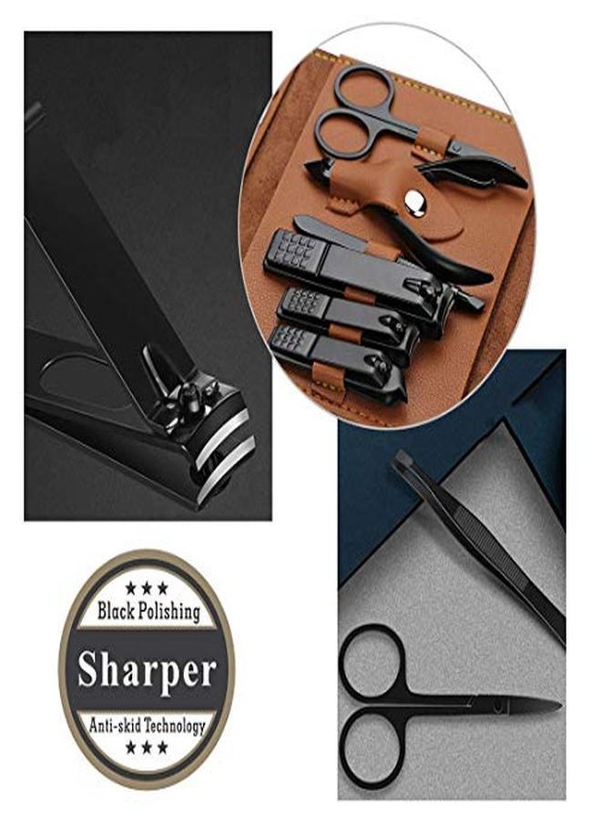 DOCOSS - 16 In 1 Proffesional Stainless Steel Manicure Pedicure Kit For Women Pedicure Tools Set Nail Cutter Grooming Kit With Acne Needle Blackhead Tool Manicure Tool Kit Pedicure Tools - Image 1