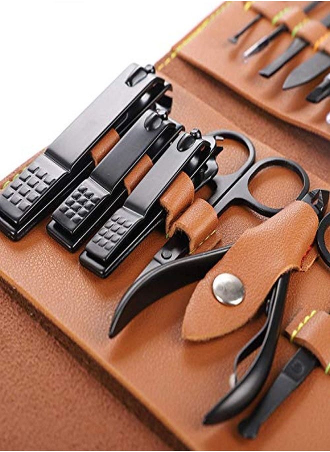 DOCOSS - 16 In 1 Proffesional Stainless Steel Manicure Pedicure Kit For Women Pedicure Tools Set Nail Cutter Grooming Kit With Acne Needle Blackhead Tool Manicure Tool Kit Pedicure Tools - Image 1