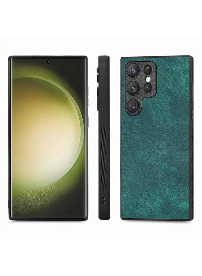 ENKAY Case For Smausng Galaxy S23 Ultra 5G Retro Leather Skin PC Phone Case with Soft PET Film - Image 2