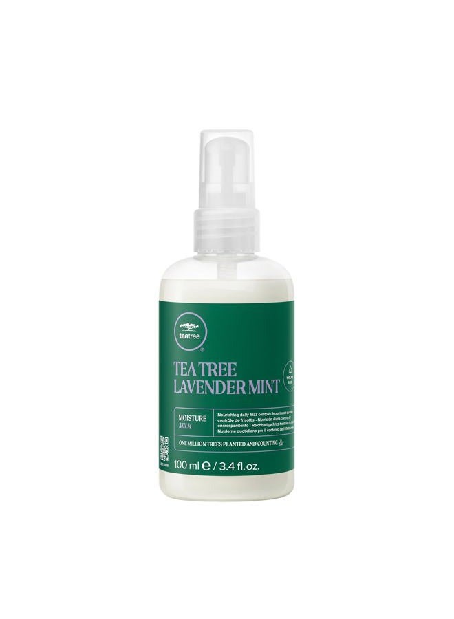 Tea Tree Lavender Mint Moisture Milk, Leave-In Conditioner, For Coarse, Curly + Dry Hair, 3.4 fl. oz. - Image 1
