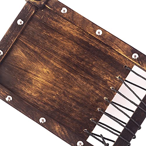 ROLIMOLI Handmade Wooden Mini Charpai Khat Shaped Pooja Article Decorative Serving Platter Home Decor Gift Item Brown Tableware Dinnerware (Brown) - Image 3