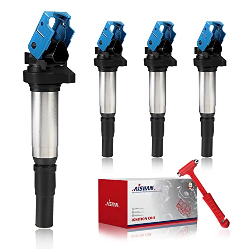 AISHAN Set of 4 Ignition Coil Pack Compatible with Mini Cooper Countryman Paceman L4 16L DOHC SOHC Replace UF5981213757501019005293 - Image 1