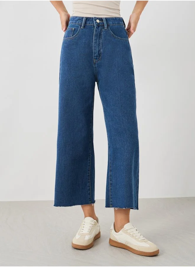 Take Two Take Two Mid Rise Wilde Leg Cropped Jeans