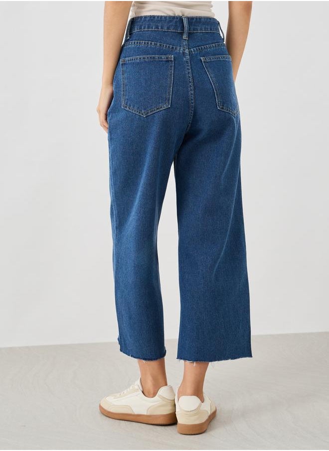 Take Two Take Two Mid Rise Wilde Leg Cropped Jeans  - Image 4