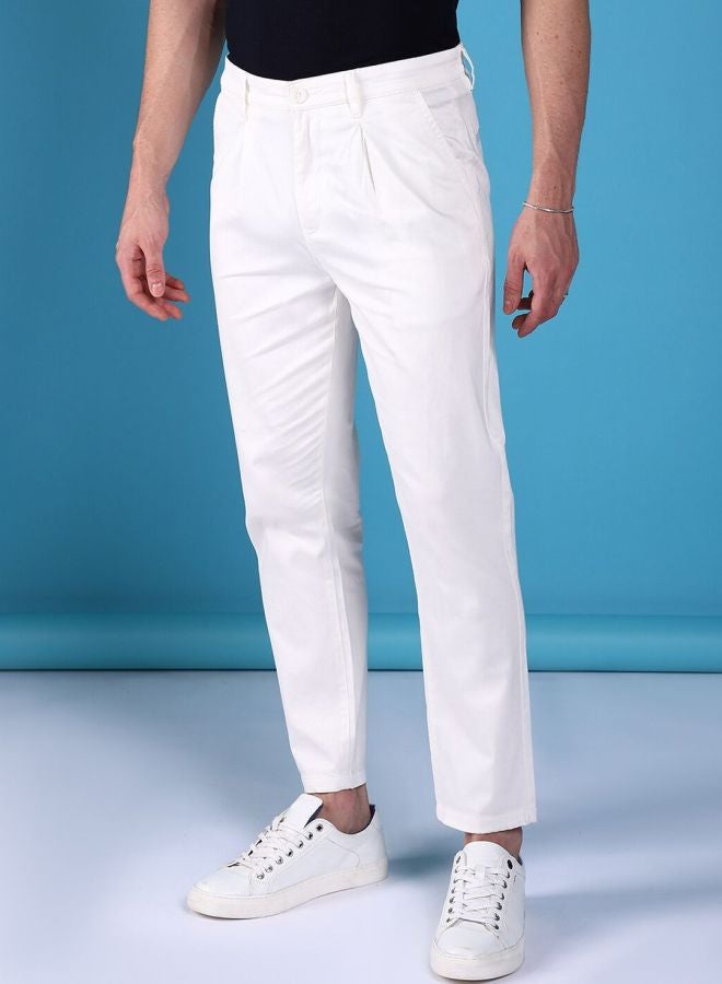 The Indian Garage Co Men Slim Fit Solid Mid-Rise Stretchable Chinos  - Image 2