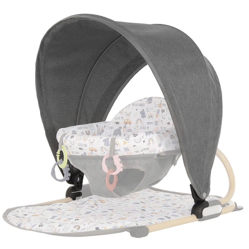 Dream On Me Snug N' Play Canopy, Grey - Image 1