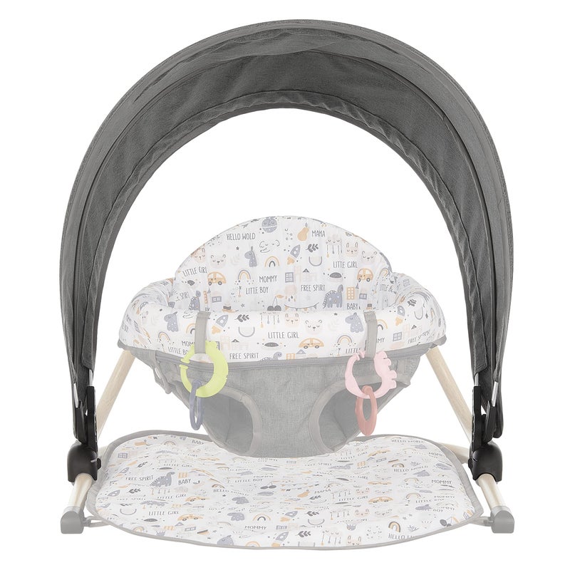 Dream On Me Snug N' Play Canopy, Grey - Image 4