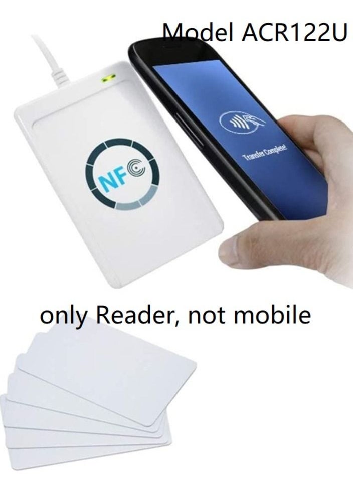 althiqahkey - NFC RFID Smart Card Reader and Writer Support Mifare FeliCa and All 4 types of NFC (ISO/IEC 18092) Tags Cards Model ACR122U - Image 1