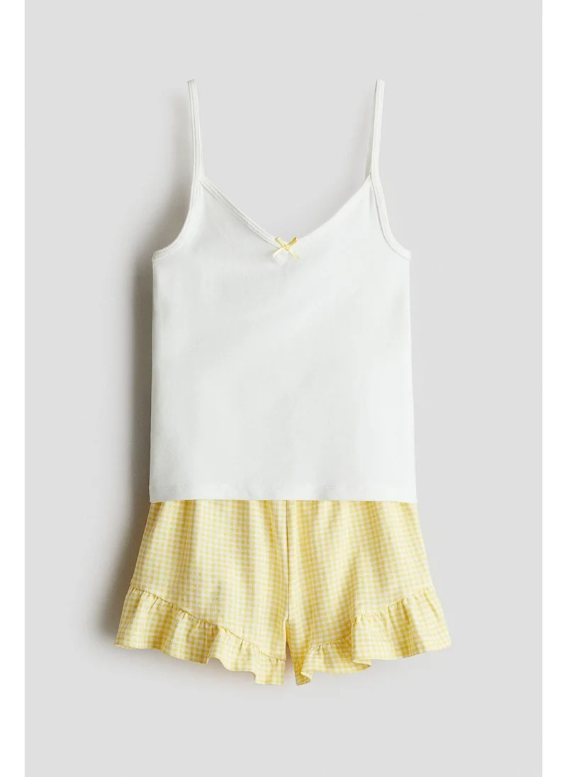 H&M Flounce-trimmed cotton pyjamas