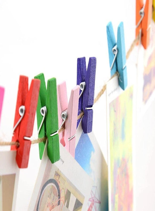 Desi Rang Mini Wooden Color Clips 50 Nos for Craft Photographs, pegs, Hanging Picts, Photo (35 mm, Larger) - Image 2