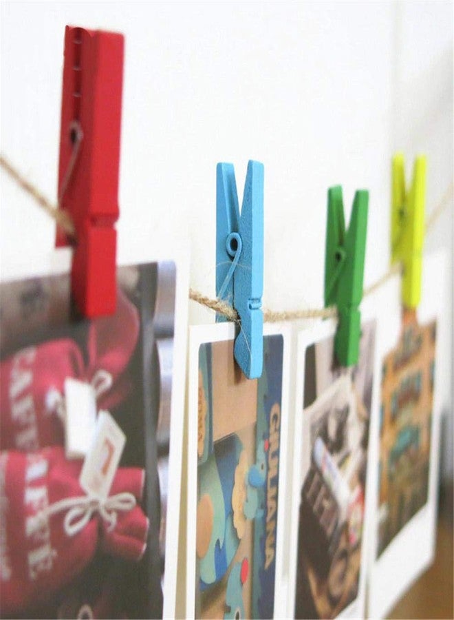 Desi Rang Mini Wooden Color Clips 50 Nos for Craft Photographs, pegs, Hanging Picts, Photo (35 mm, Larger) - Image 3