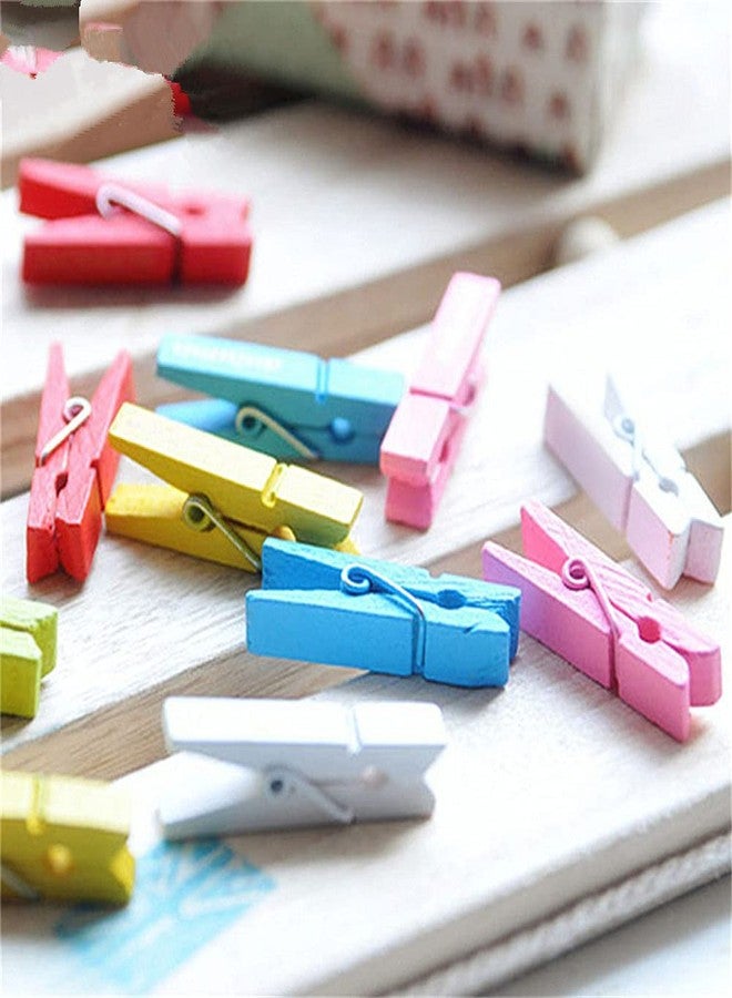 Desi Rang Mini Wooden Color Clips 50 Nos for Craft Photographs, pegs, Hanging Picts, Photo (35 mm, Larger) - Image 5