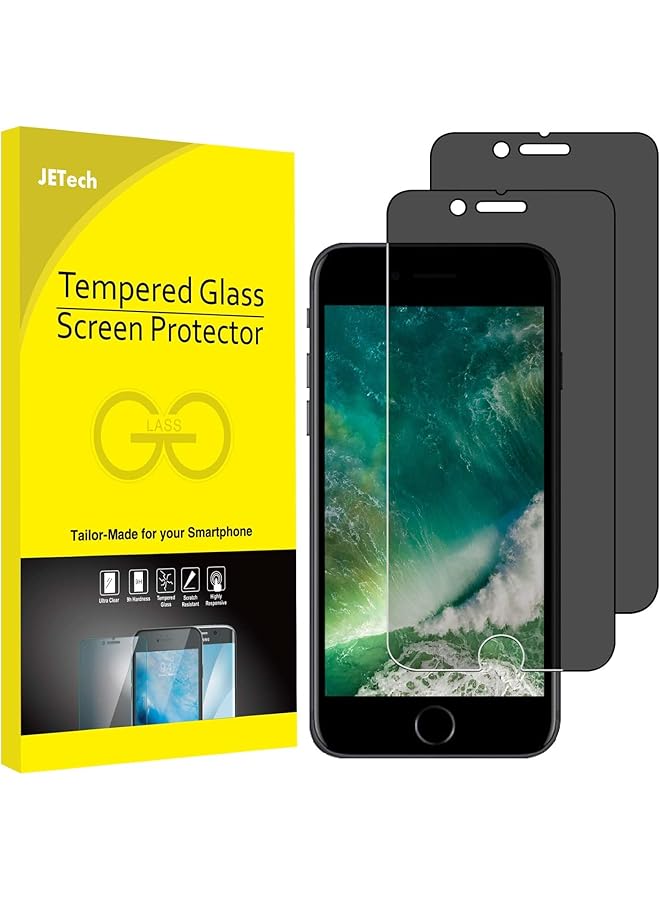 جي تيك واقي شاشة الخصوصية لهاتف آيفون 8 بلس وآيفون 7 بلس من الزجاج المقوى المضاد للتجسس، عبوتان - Image 1