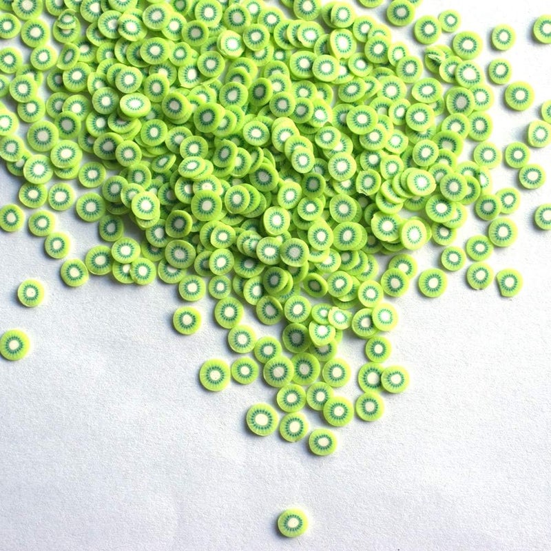 Mezerdoo 100Gram/Bag Polymer Clay Kiwi Fruit Slices Slime Soft Pottery Charms For Slime Supplies Filler Nail Art Beauty Decor - Image 2