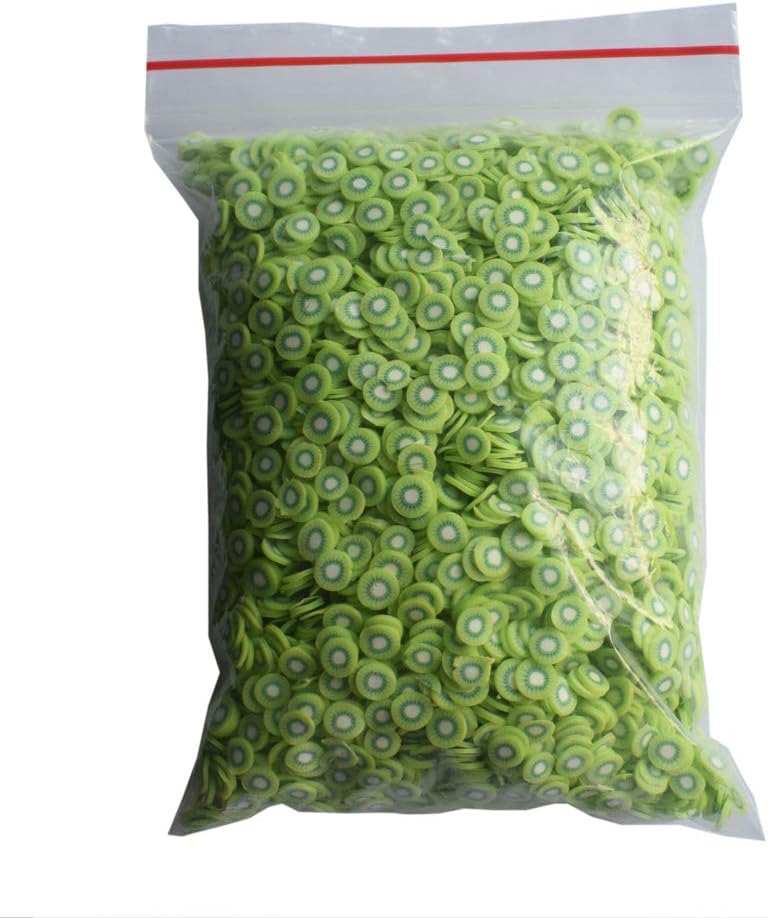 Mezerdoo 100Gram/Bag Polymer Clay Kiwi Fruit Slices Slime Soft Pottery Charms For Slime Supplies Filler Nail Art Beauty Decor - Image 1