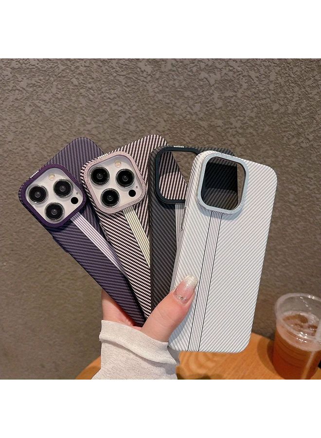 غلاف هاتف فائق الرقة من ألياف الكربون لهاتف iPhone 16 Pro بألوان مختلطة 3 - Image 1
