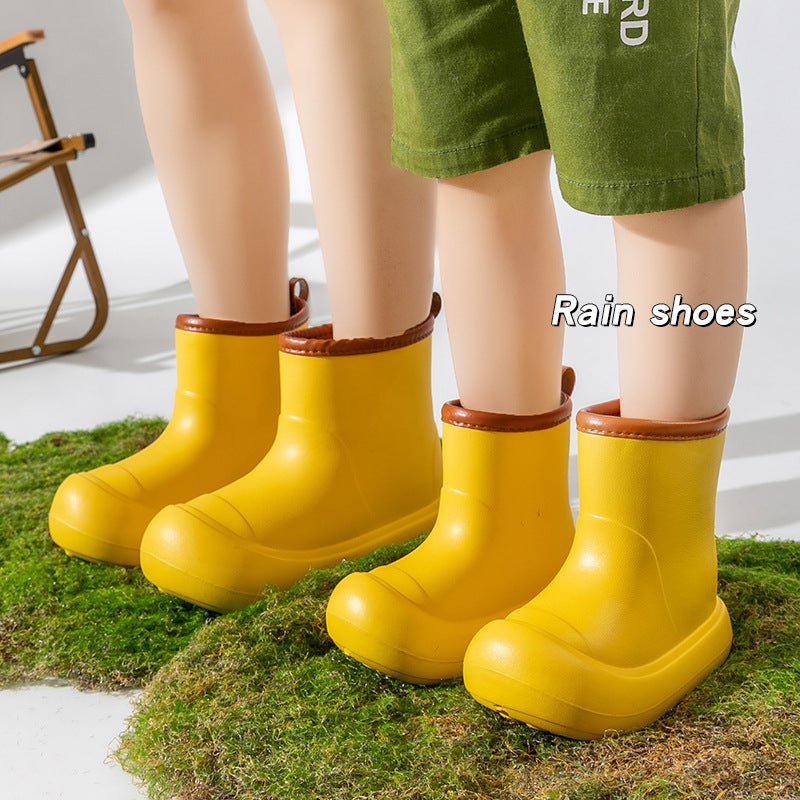 Rain Boots 2024 New Outer Wear Thick-Soled High-Top Fashion Family Non-Slip Waterproof Rain Boots Internet Celebrity Outdoor Four-Season Rubber Shoes - Image 2