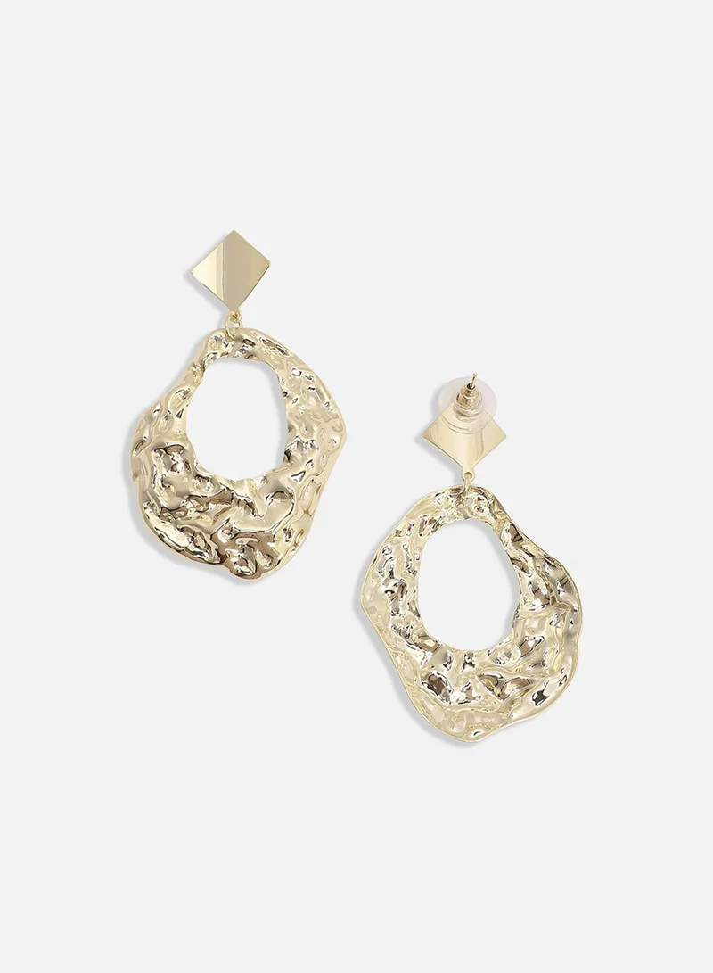 SOHI Dented Abstract Artificial Drop Earring Jewellery