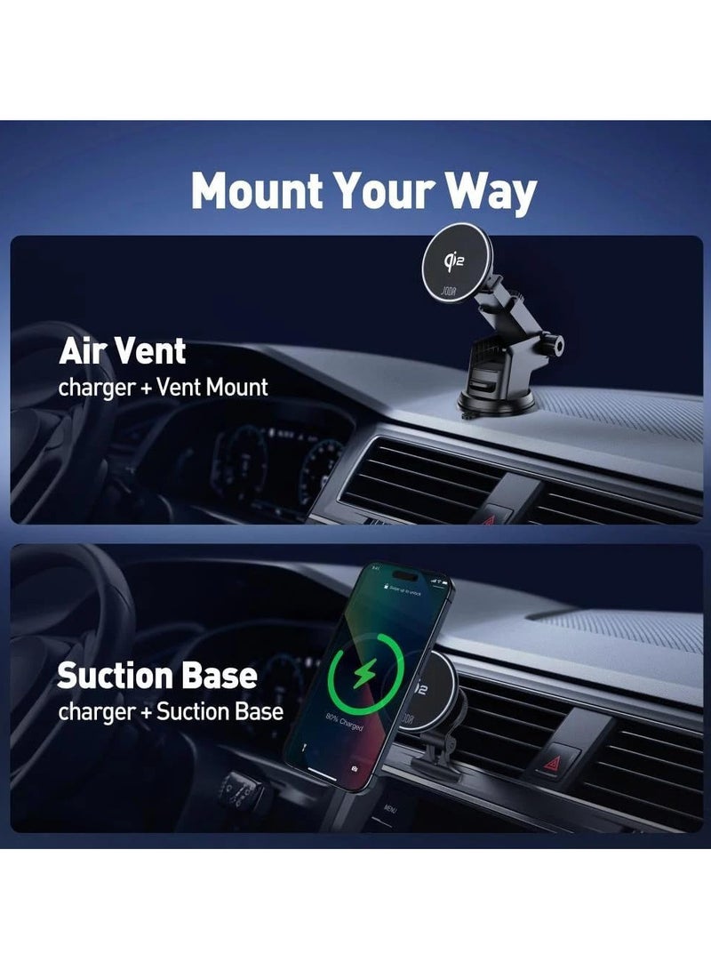 جودا قاعدة جوال JODA للسيارة ماج سيف C1 شحن لاسلكي بقوة 15 واط - Image 3