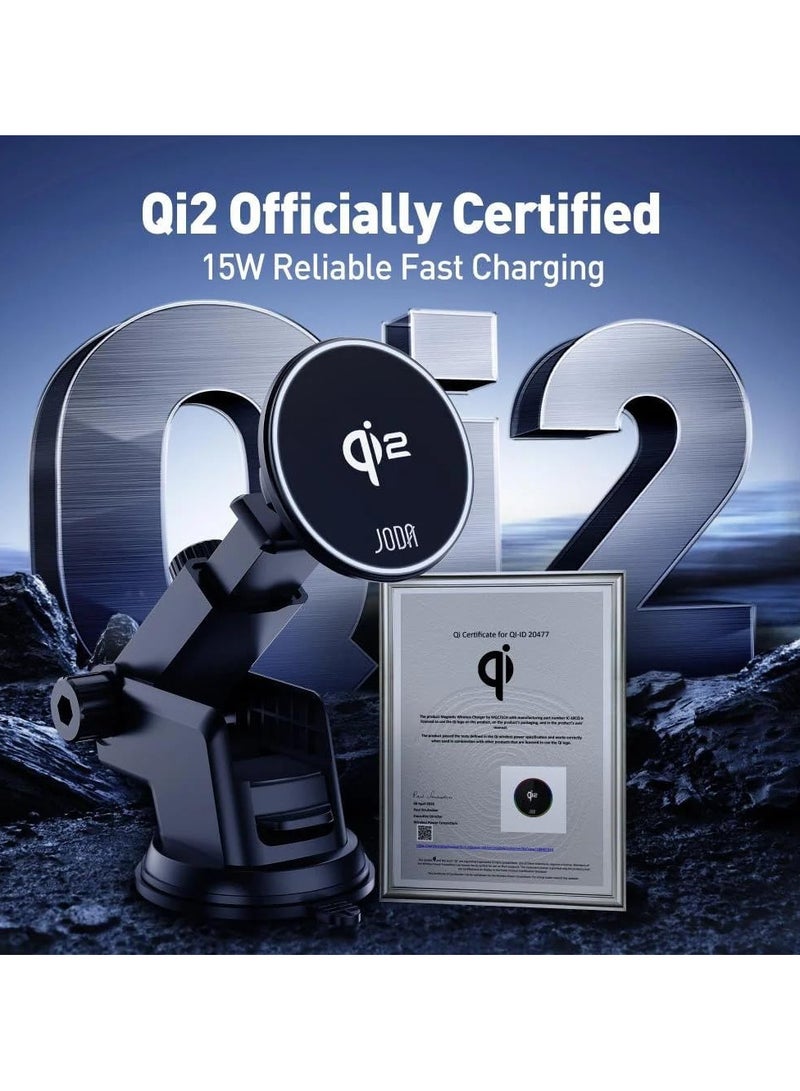 جودا قاعدة جوال JODA للسيارة ماج سيف C1 شحن لاسلكي بقوة 15 واط - Image 4