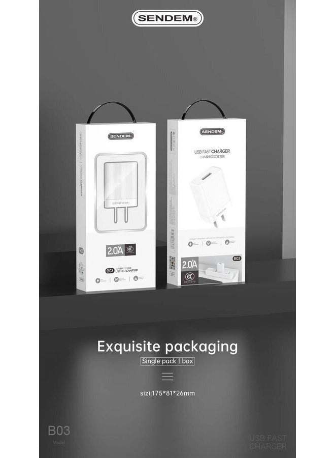 Sendem SD Charger + Cable Set, complete with Lightning charging port  - Image 1