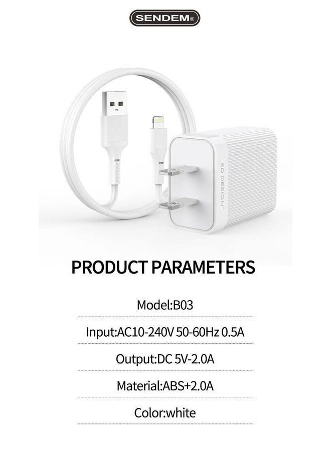 Sendem SD Charger + Cable Set, complete with Lightning charging port  - Image 3