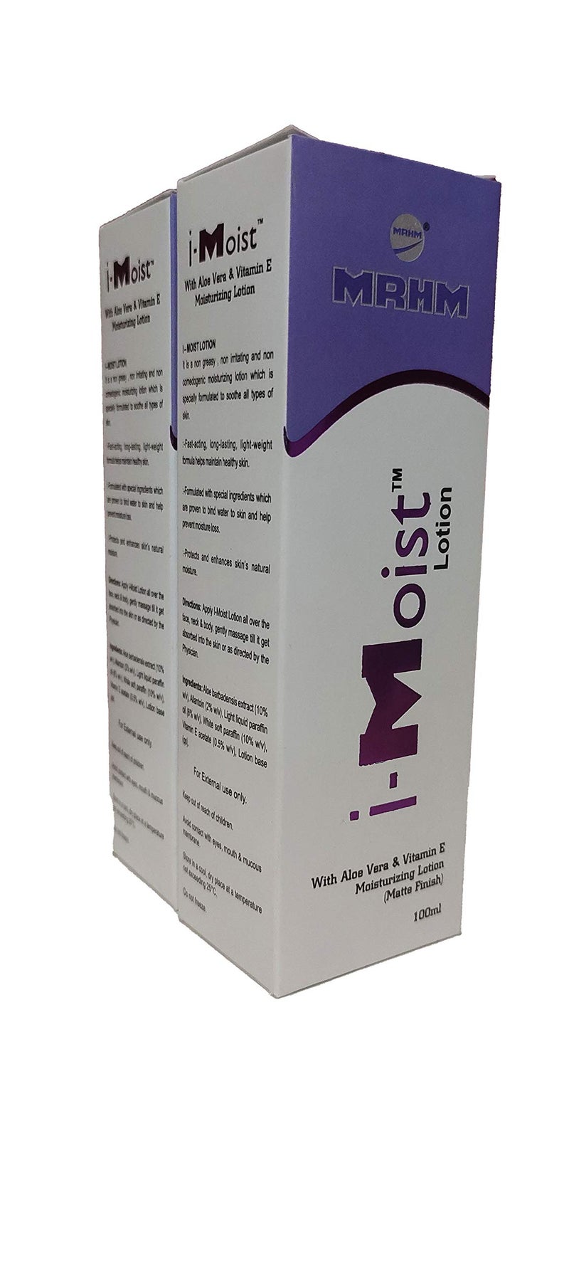 MR&HM MRHM | i-Moist Lotion | Matte Finish Facial mositurizer | Allantoin with Vitamin E | 100ml X 2 Pack - Image 3