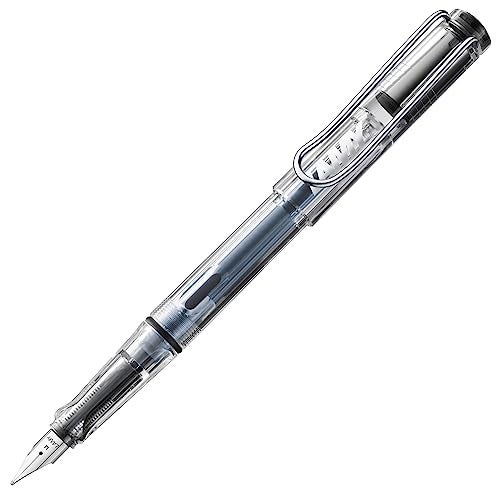 LAMY safari vista Fountain Pen with ergonomic grip polished steel nib in size M ideal for any Writing Calligraphy including LAMY T 10 blue cartridge RightHanded - Image 1