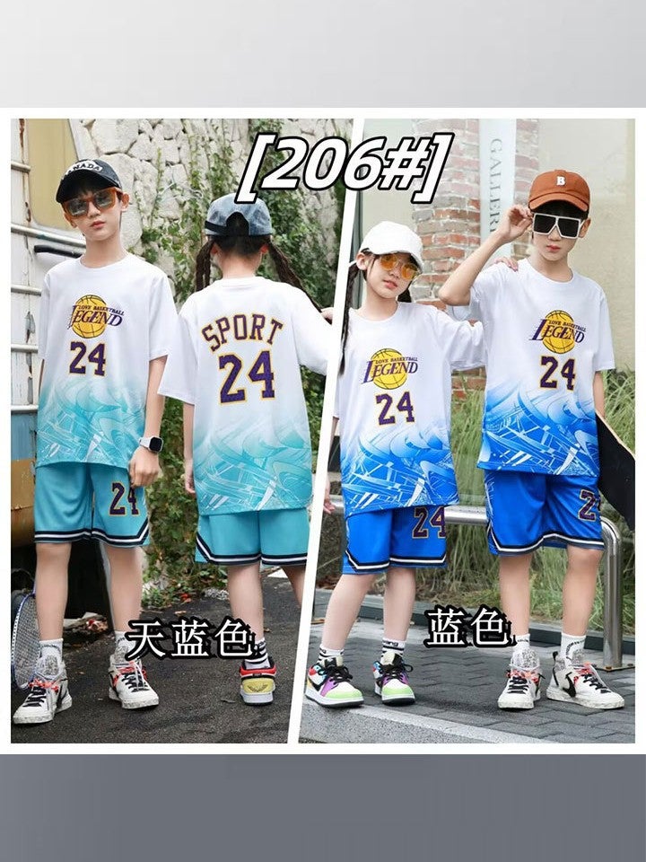 Children'S Basketball Clothes Suit Summer Sports Training Clothes Quick-Drying Breathable Short-Sleeved Suit Jersey For Boys And Girls Sportswear - Image 5
