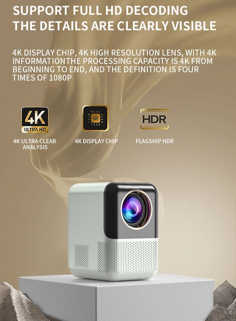 Android 10.0 Projector with 5G WiFi and Bluetooth 6.0, Full HD Home Theatre, Compatible with iOS/Android/HDMI/TV Stick - Image 1