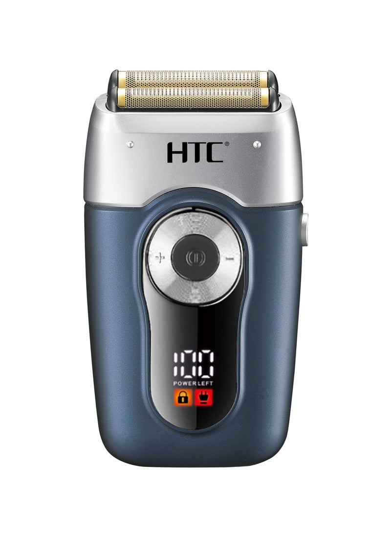 HTC GT-667 Men's Electric Shaver Razor High Carbon Steel Rechargeable Beard Trimmer Shaving Machine - Image 2