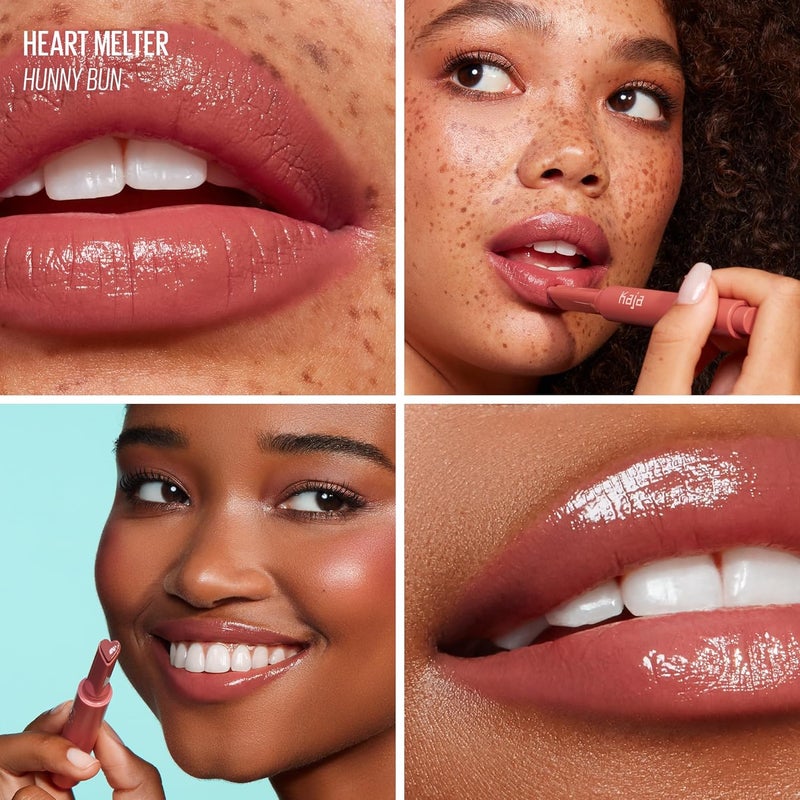 KAJA Heart Melter Lip Gloss – Hunny Bun - High-Shine Mauve Gloss Stick with Moisturizing Oils, Lightweight Non-Sticky Vegan K-Beauty Lip Color,0.04 Oz - Image 2