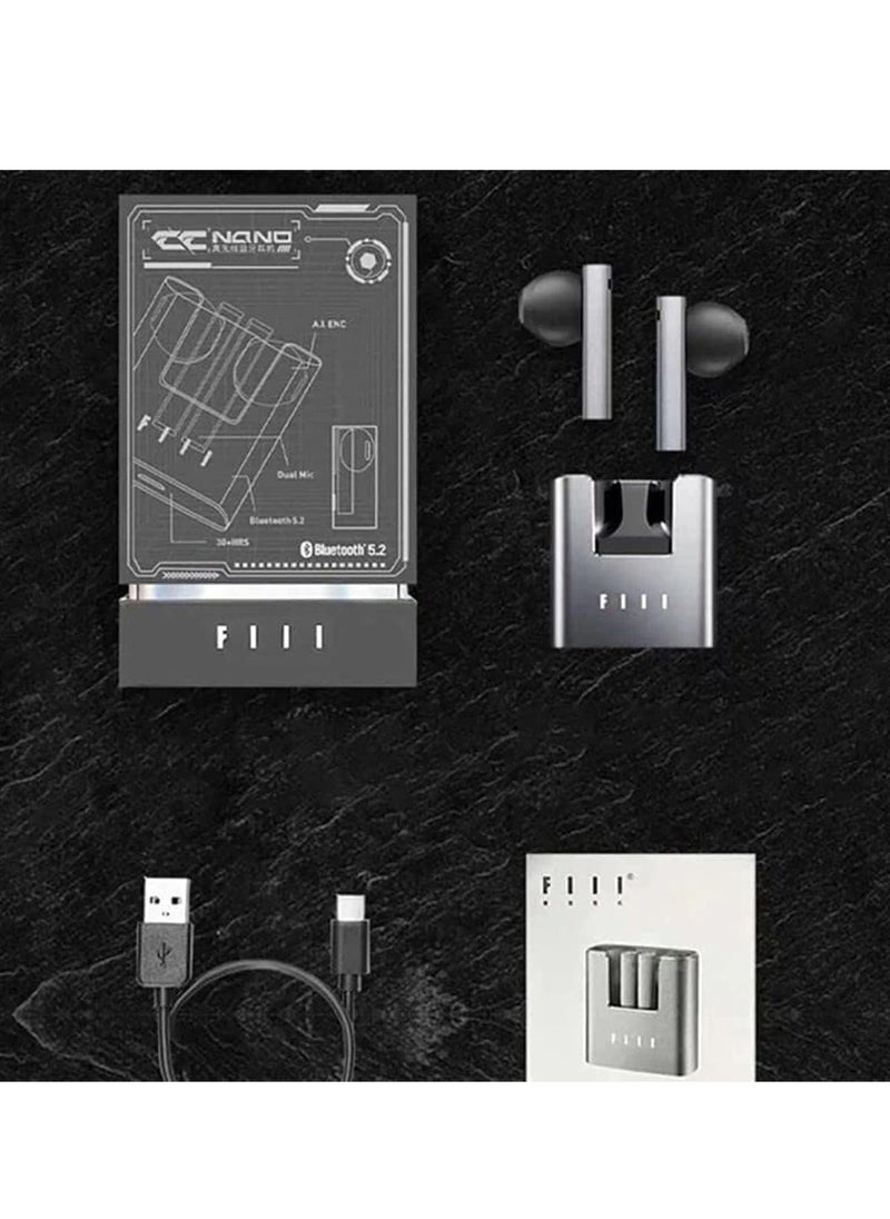 FIIL FIIL CC Nano TWS Bluetooth 5.2 Wireless Earbuds – AI ENC Noise Cancelling, 32H Playtime, Fast Charging, IPX4 Sweatproof, Touch Control, Low Latency Mode, HiFi Bass, App Support for iPhone & Android  - Image 1