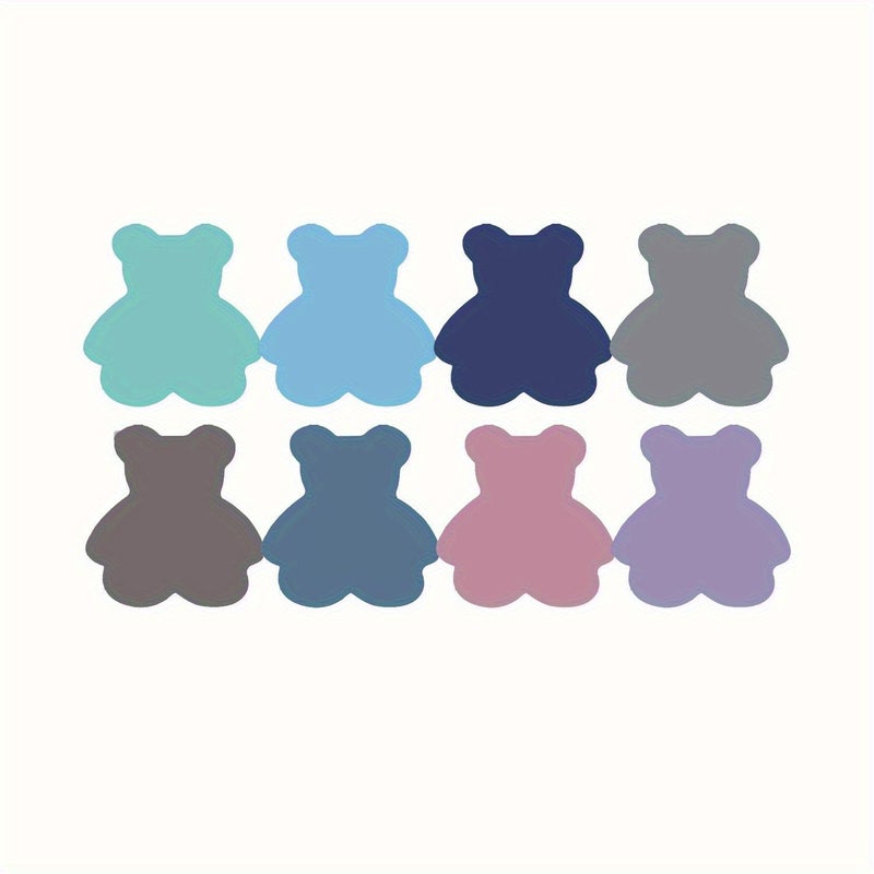 160 Colorful Bear-Shaped Sticky Notes Semi Transparent Fluorescent Page Markers - Image 2