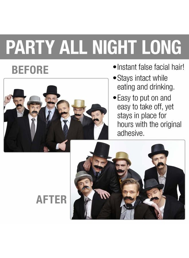 Mustaches شارب مزيف ذاتي اللصق على شكل وَلْرُس، إكسسوار تنكري للبالغين، واقعي، شعر وجه مزيف للبالغين، زنجبيل، م - Image 3