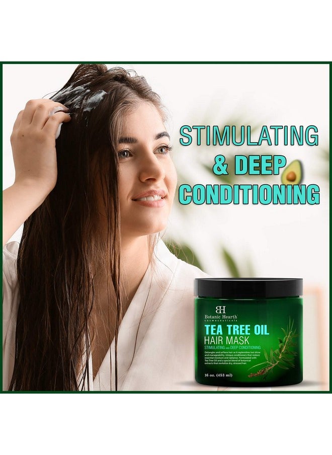 Botanic Hearth Botanic Hearth Tea Tree Hair Mask & Deep Conditioner, Moisturizes & Protects Hair & Scalp - with Soy Protein, Vitamin E, Collagen, Keratin & Coconut Oil - 16 oz (Packaging May Vary)  - Image 3