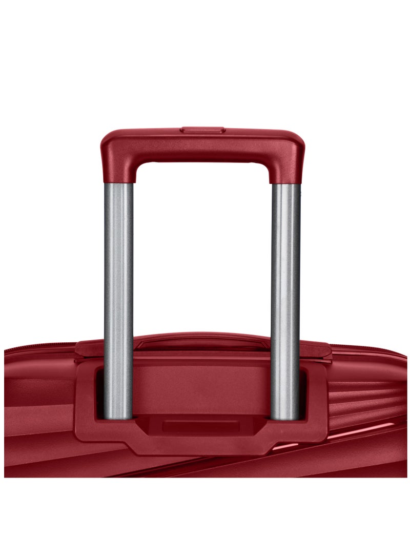 SENATOR Hard Case Trolley Luggage Set of 3 For Unisex Polypropylene Lightweight 4 Double Wheeled Suitcase With Built In TSA Type Lock Travel Bag KH1005 Wine Red - Image 5